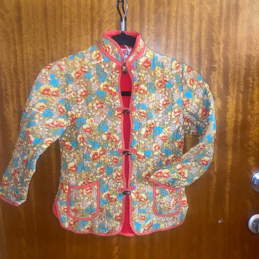Vintage 70s- Peony brand- Shanghai- cotton quilted jacket- XXS